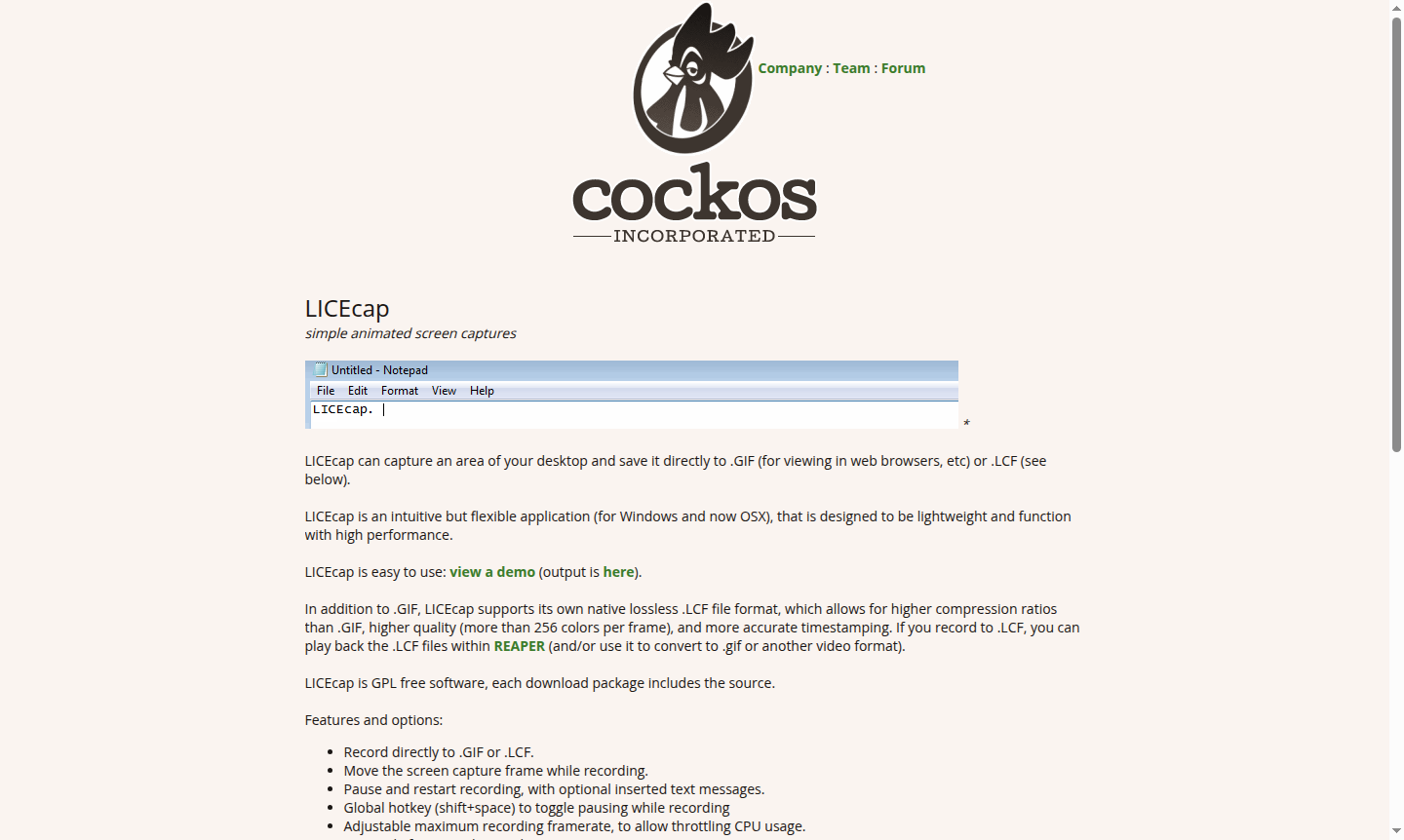LICEcap interface screenshot