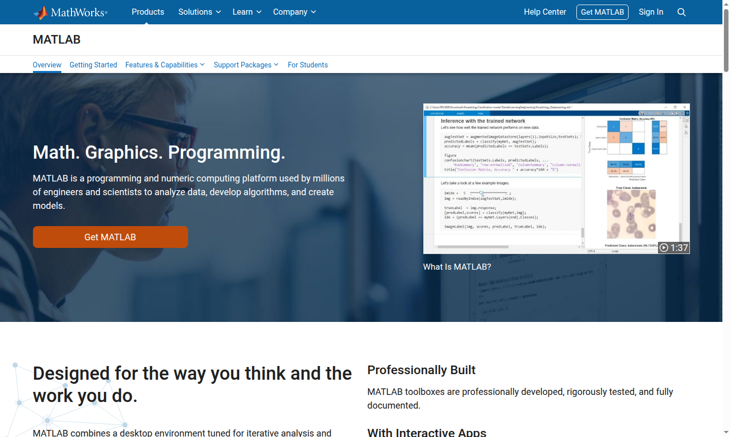 MATLAB software interface