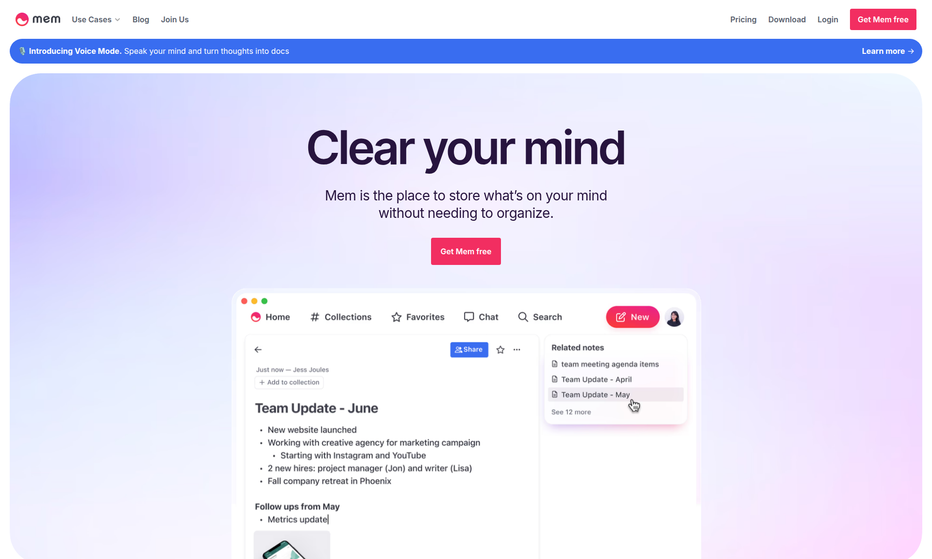 Mem.ai - AI-Powered Note-Taking and Knowledge Management 1