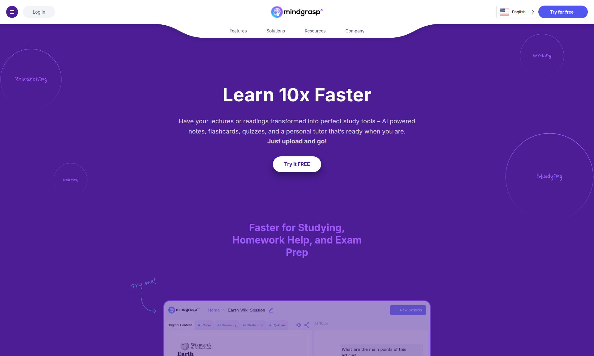 Mindgrasp AI Learning Platform 1