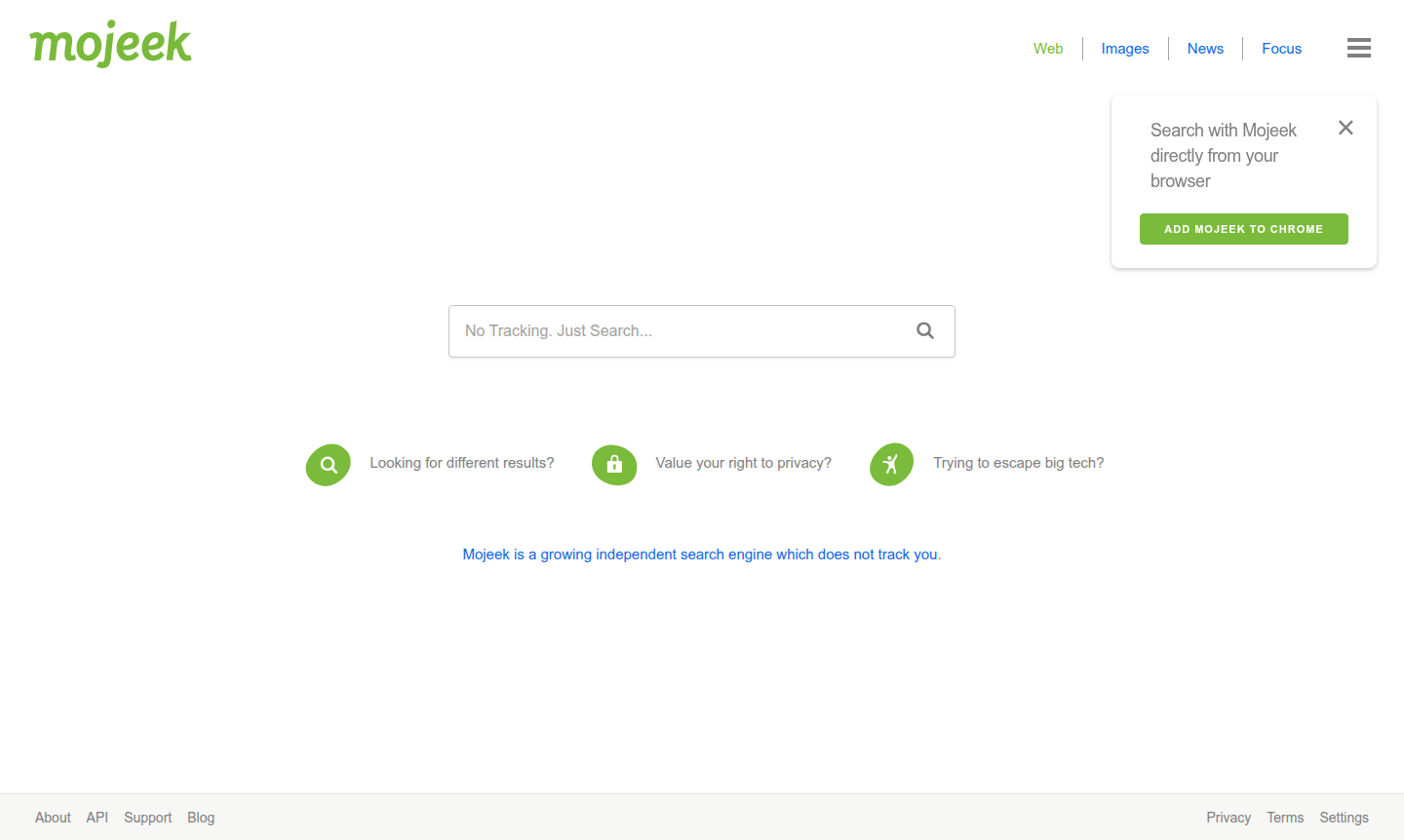 Mojeek search engine thumbnail image