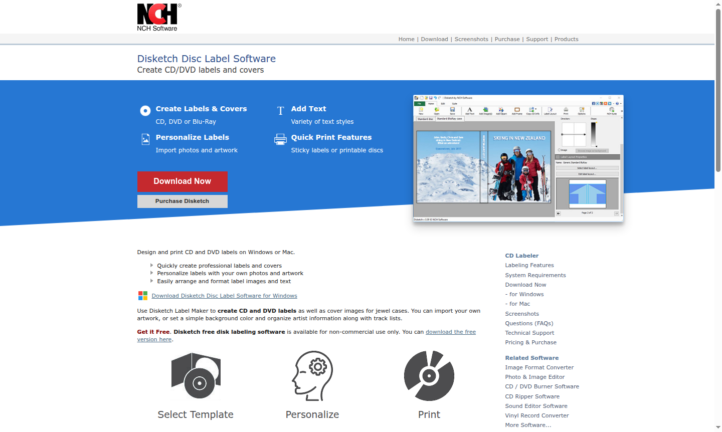 Disketch Disc Label Software Thumbnail