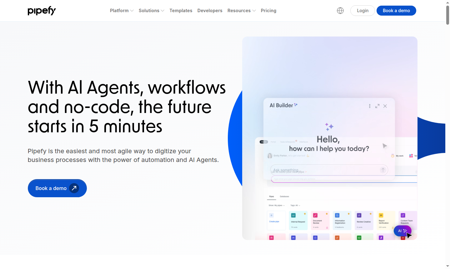 Pipefy platform interface