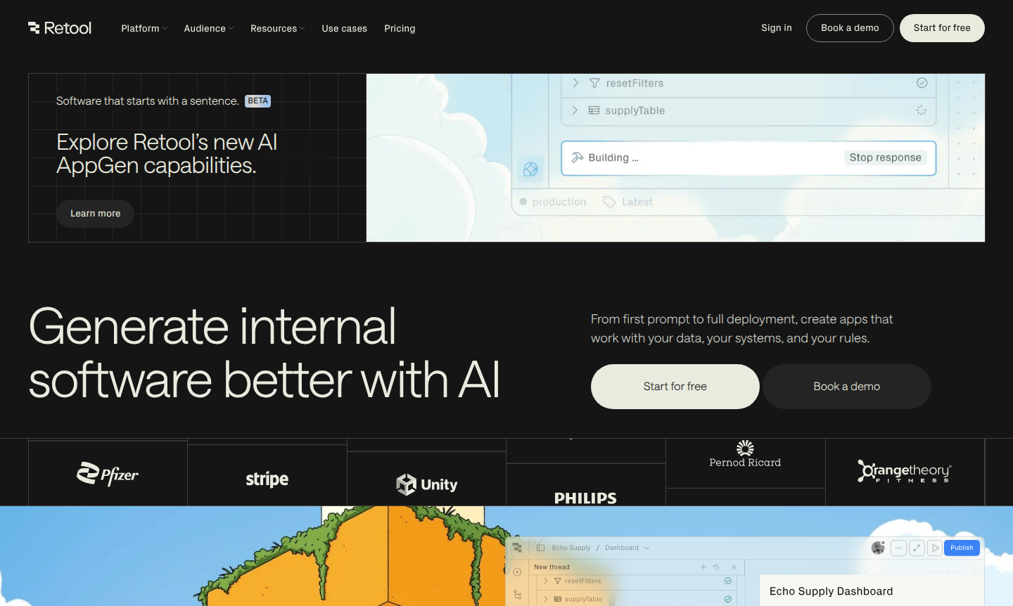 Retool platform interface