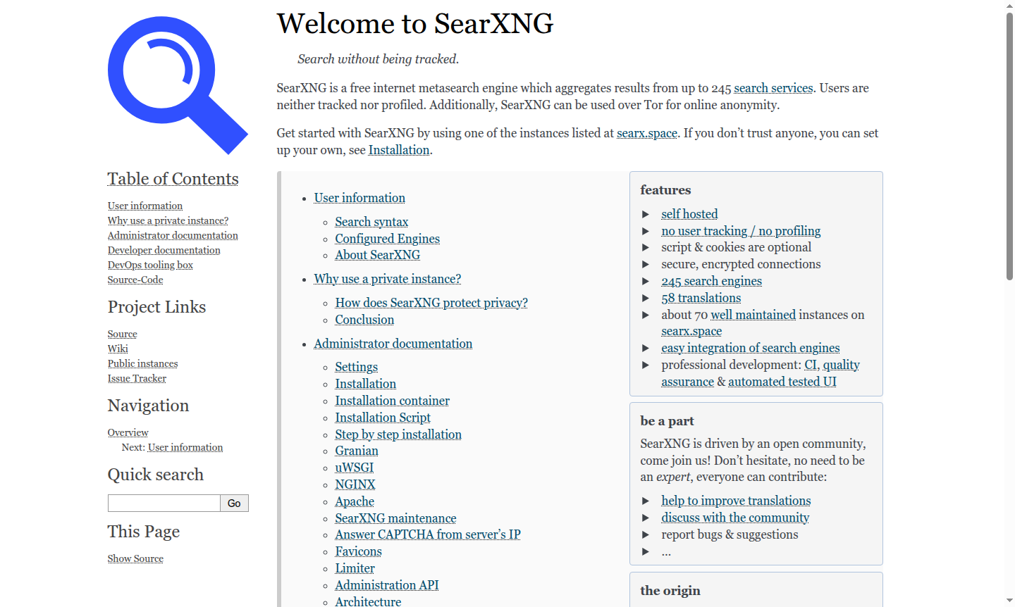 SearXNG thumbnail image showing the search interface or branding