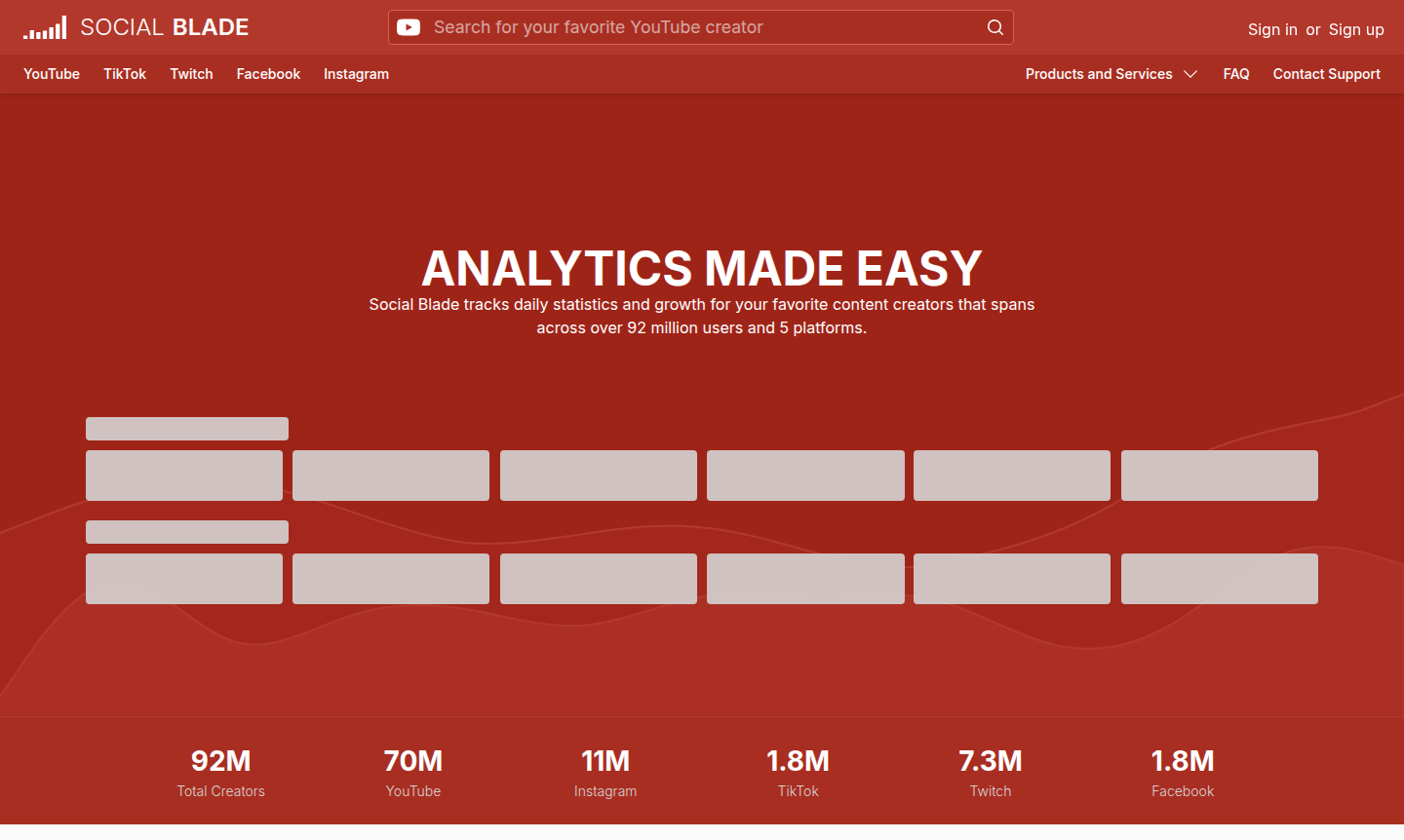 Social Blade dashboard thumbnail