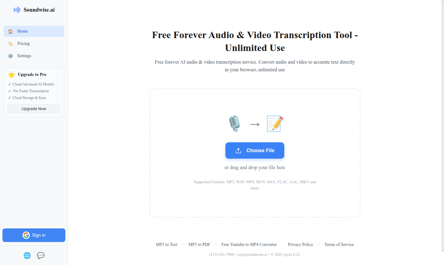Soundwise transcription tool interface