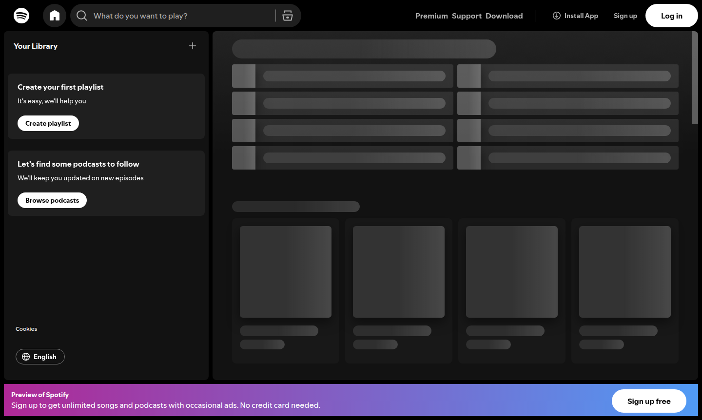 Spotify app interface