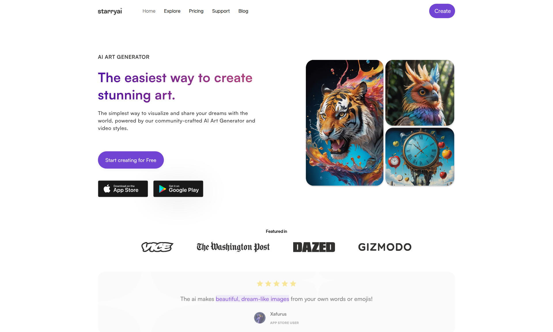 Starry AI Art Generator 1