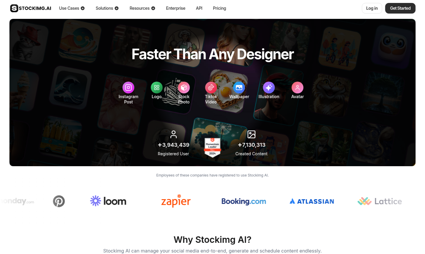 Stockimg AI platform interface