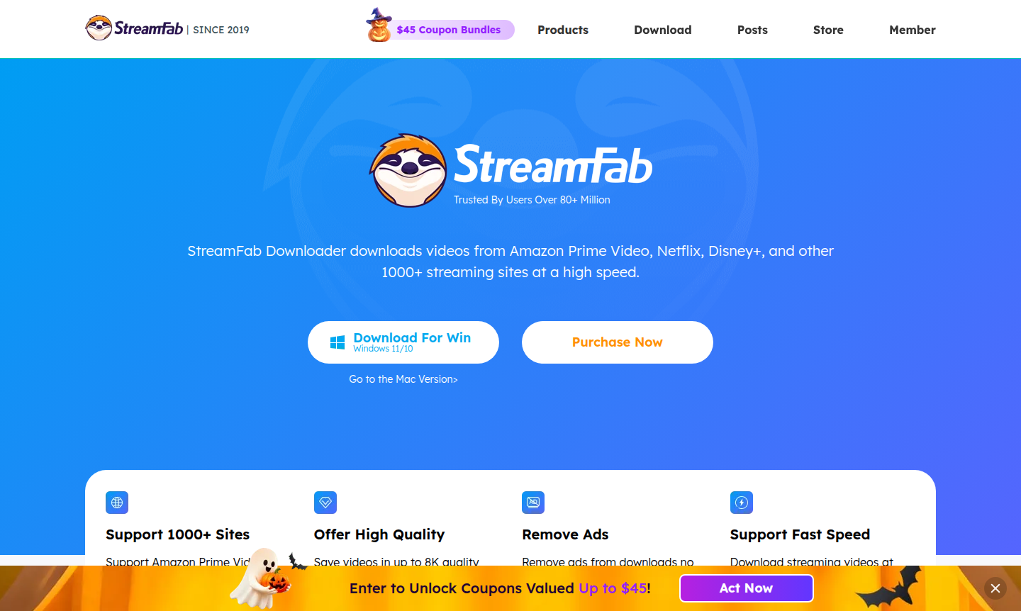 StreamFab software interface