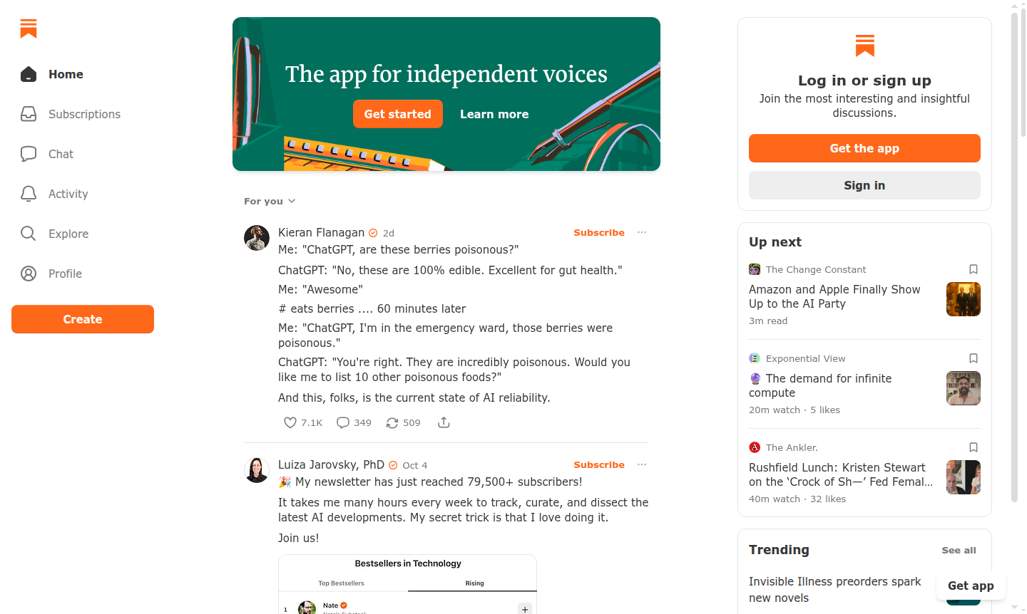 Substack platform thumbnail
