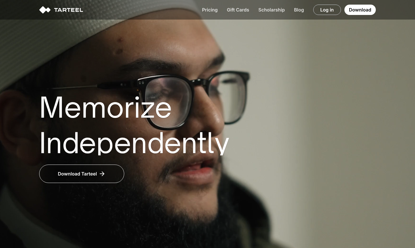 Tarteel app interface showing real-time recitation feedback