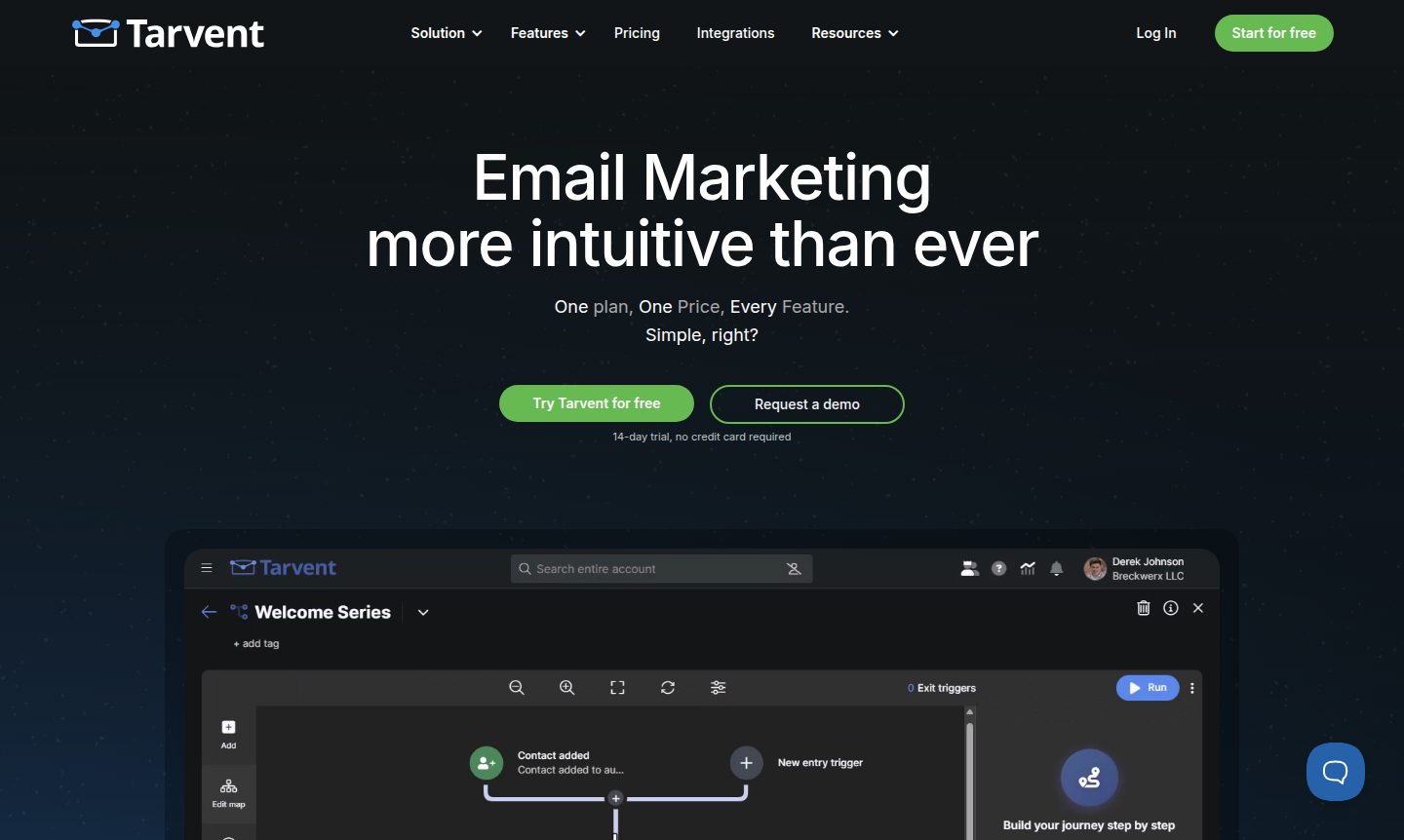 Tarvent platform interface