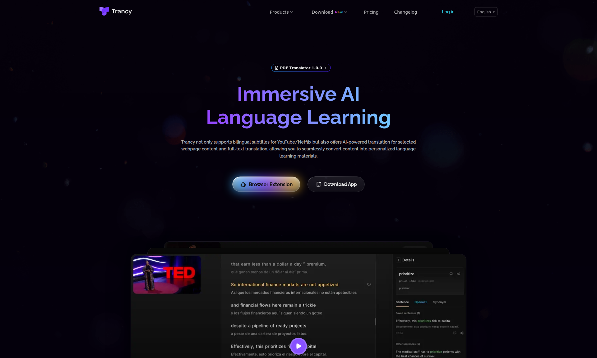Trancy AI Language Assistant 1