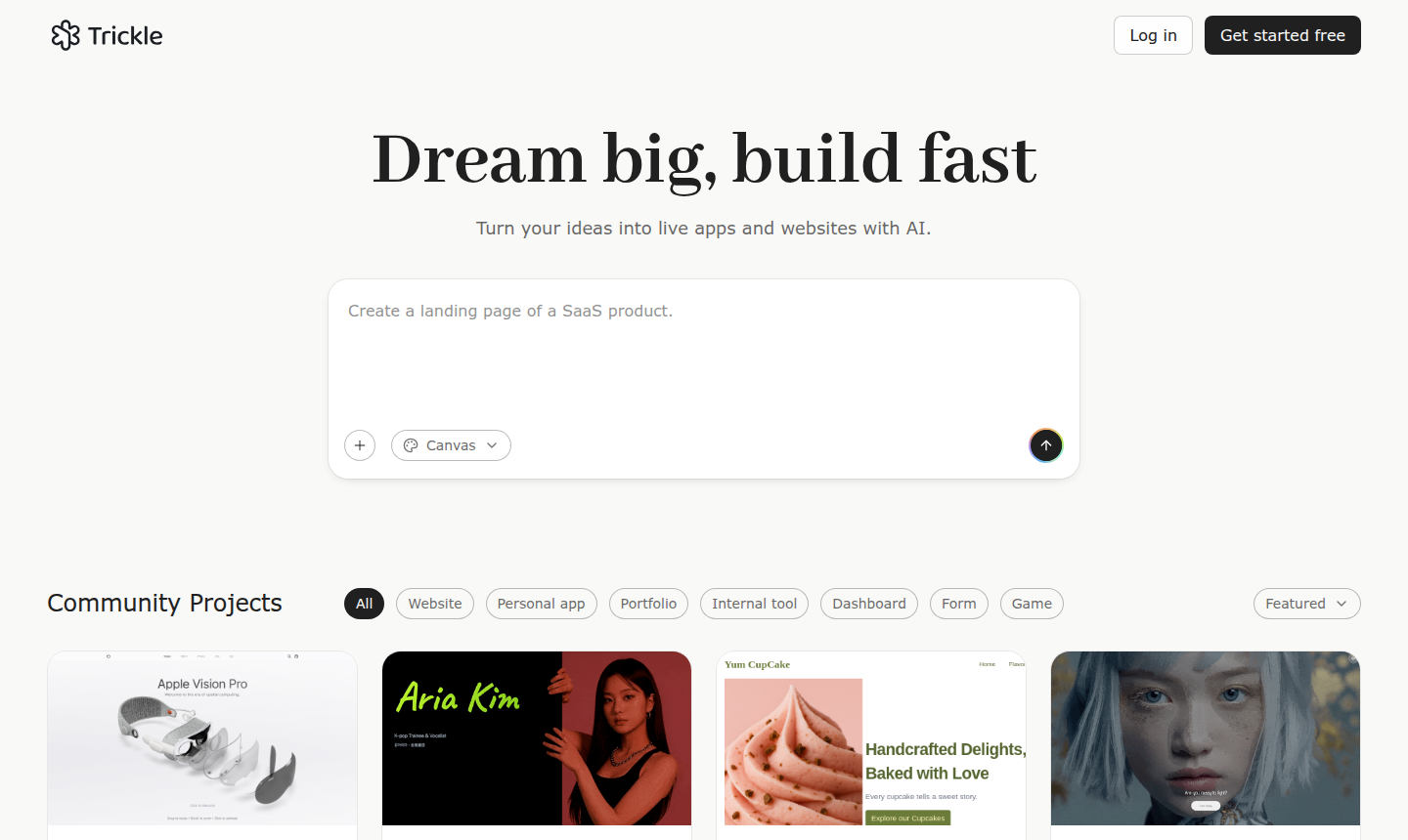 Trickle AI App Builder 1