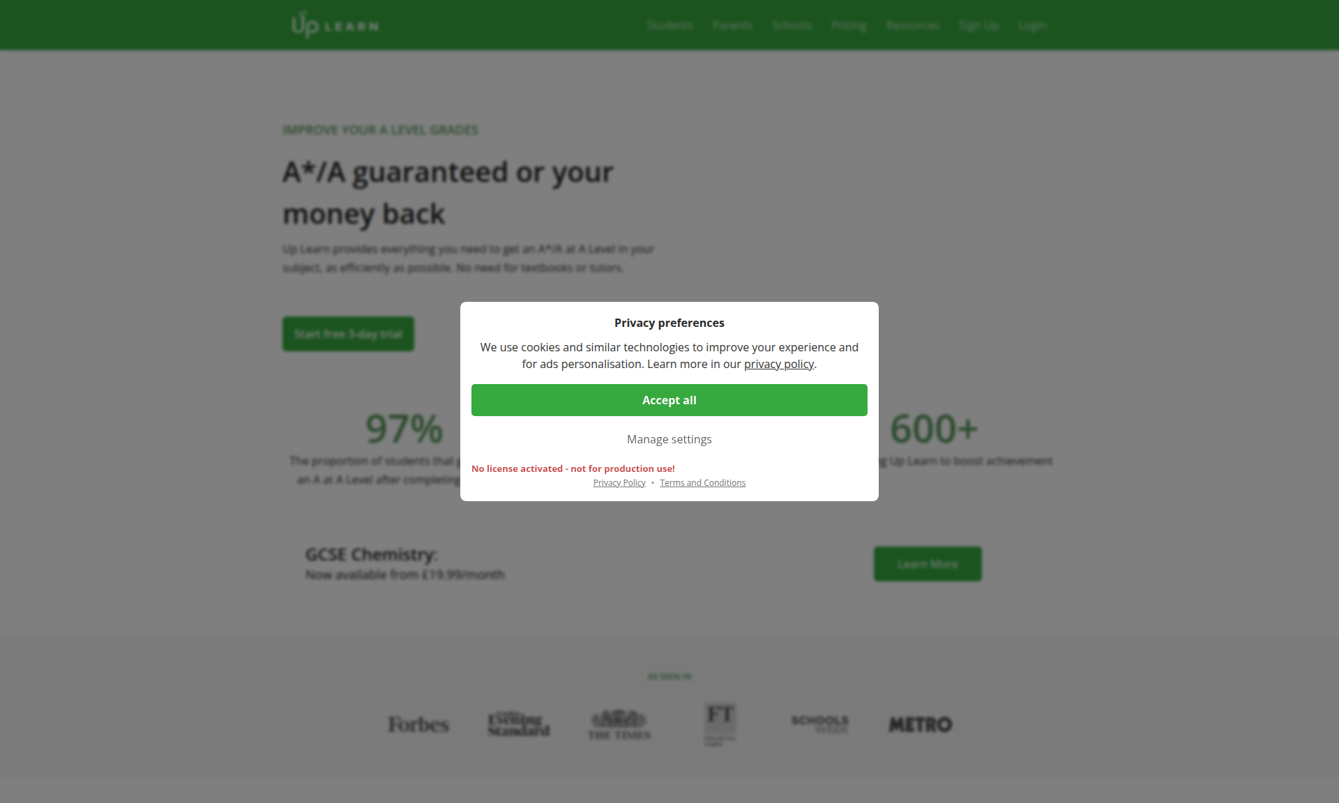 Up Learn AI Education Platform 1
