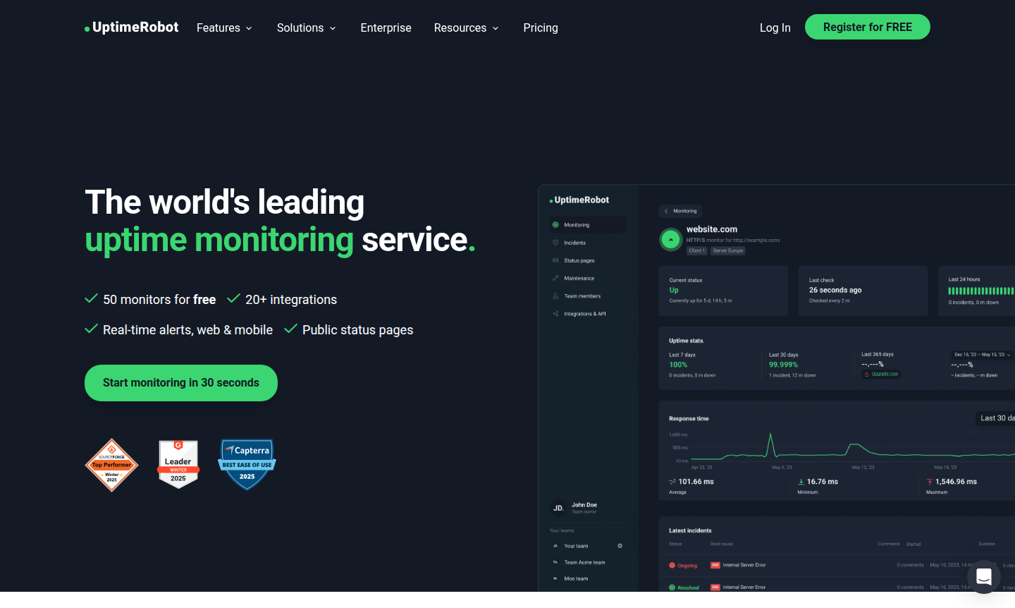 UptimeRobot tool interface thumbnail