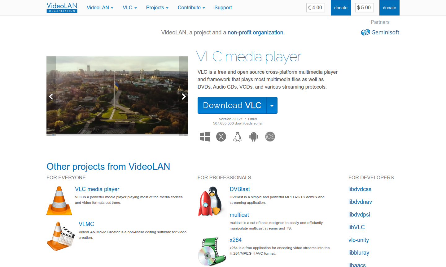 VLC Media Player interface