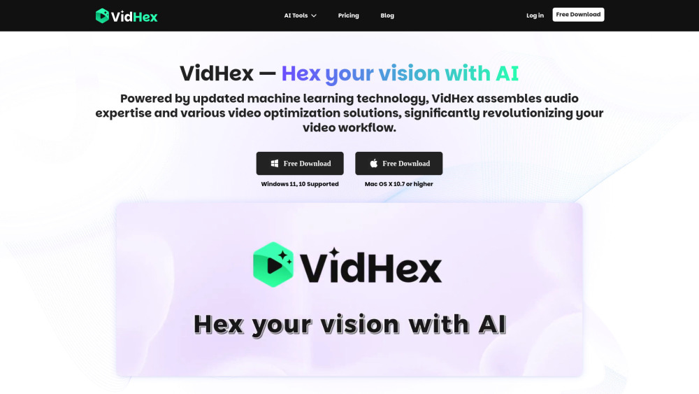 VidHex AI Video Enhancer 1