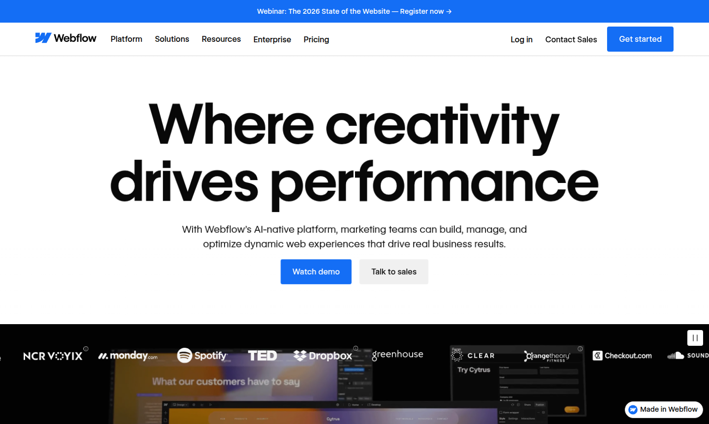 Webflow platform thumbnail