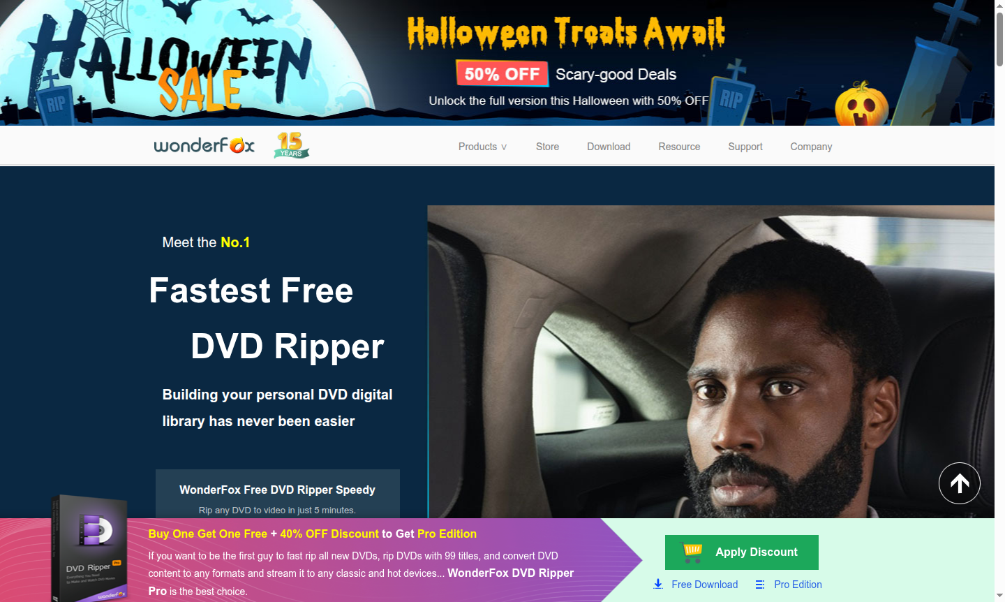 Screenshot of WonderFox Free DVD Ripper Speedy interface