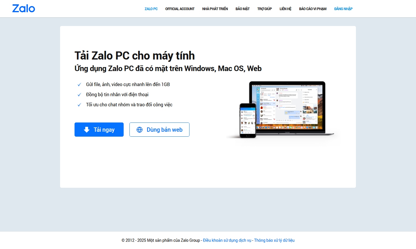 Zalo desktop application interface showing chat windows and file sharing features